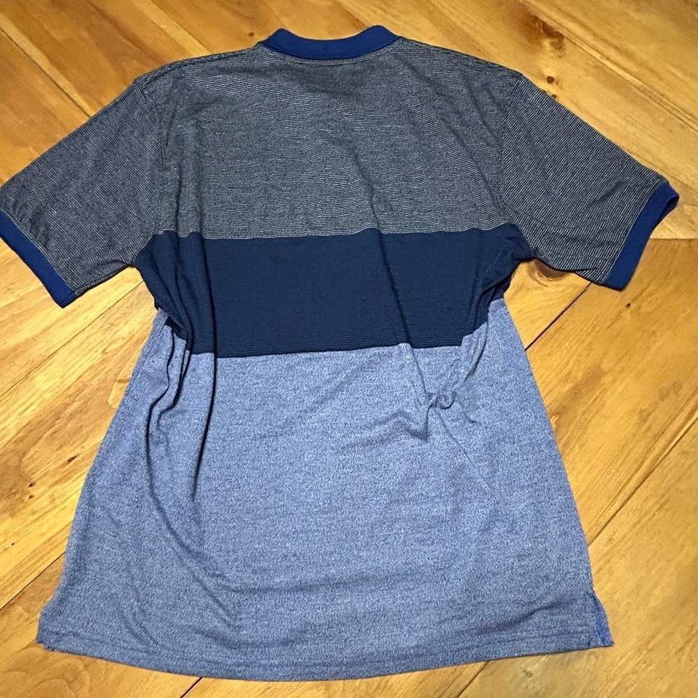 Red Rhino Classic Men’s Blue Colorblock Polo Shirt - Picture 2 of 6